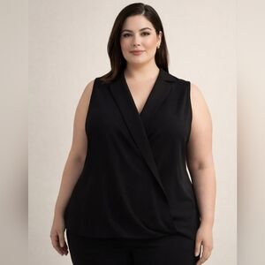 Chic Black Sleeveless Blouse